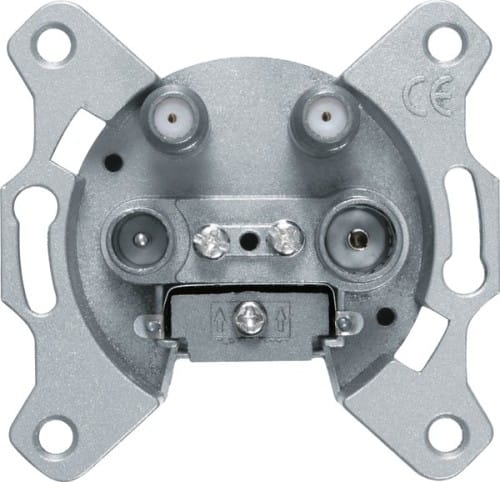 Berker Antennen-Steckdose 4Loch Einzeldose 459410 - 459410
