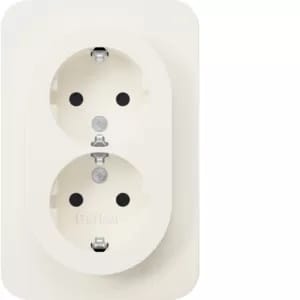 Berker Doppelsteckdose SCHUKO R.1 polarweiß glänz. 47592089 - 47592089