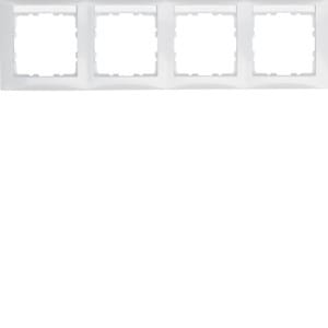 Berker Rahmen 4-fach polws/glanz m.Beschriftungsfeld 10248919 - 10248919
