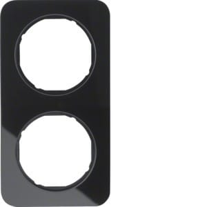 Berker Rahmen Glas/sw 2fach 10122116 - 10122116