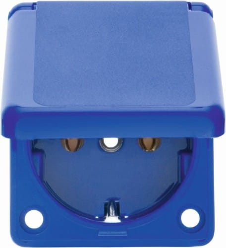 Berker SCHUKO-Einbausteckdose bl mit Klappdeckel 7429635 - 7429635