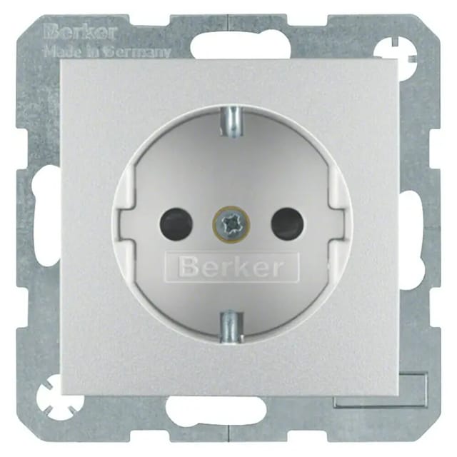 Berker Schuko-Steckd.alu matt 47231404 - 47231404