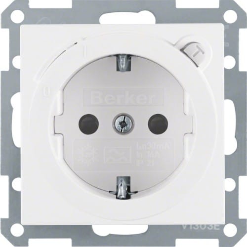 Berker Schuko-Steckd.pws mit FI-Schutzschalte 47081909 - 47081909