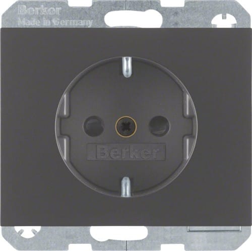 Berker SCHUKO-Steckdose anthrazit matt, lack 47357006 - 47357006