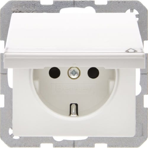 Berker SCHUKO-Steckdose m.Klappdeckel 47526089 - 47526089