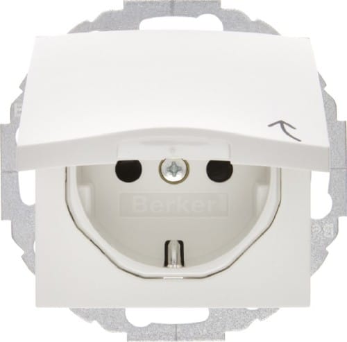 Berker Schuko-Steckdose pws + Klappdeckel 47441909 - 47441909