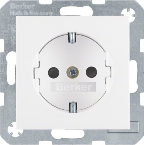 Berker SCHUKO-Steckdose pws/gl 41238989 - 41238989