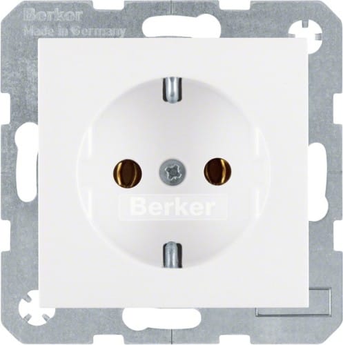 Berker SCHUKO-Steckdose pws/gl 41438989 - 41438989