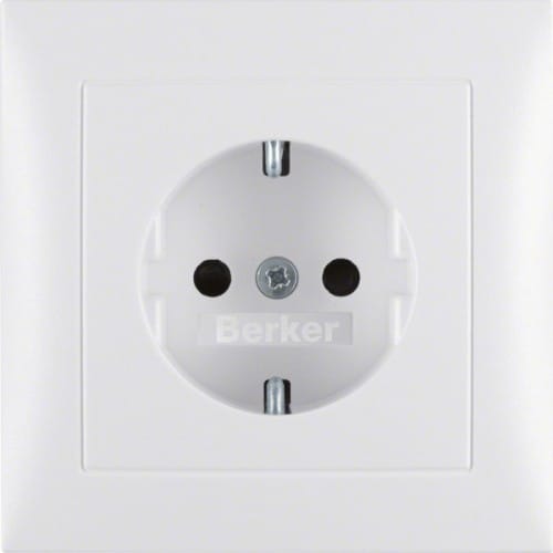 Berker Schuko-Steckdose pws/matt mit Abdeckplatte 47229909 - 47229909