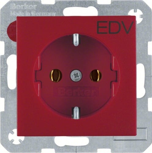 Berker Schuko-Steckdose rt Aufdruck EDV 47431922 - 47431922