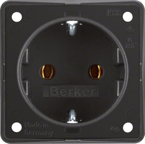 Berker SCHUKO-Steckdose sw matt 947782503 - 947782503