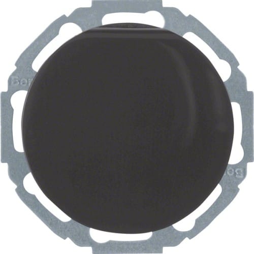Berker SCHUKO-Steckdose sw/gl m. Klappdeckel 47442045 - 47442045