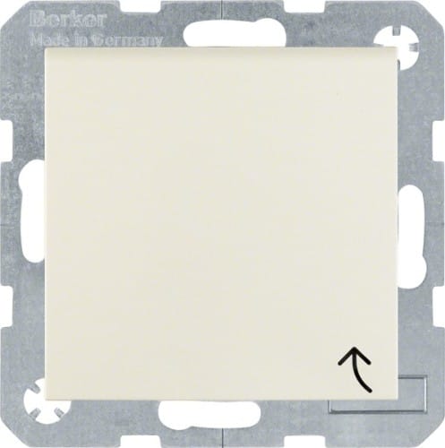 Berker SCHUKO-Steckdose ws/gl mit Klappdeckel 47518982 - 47518982