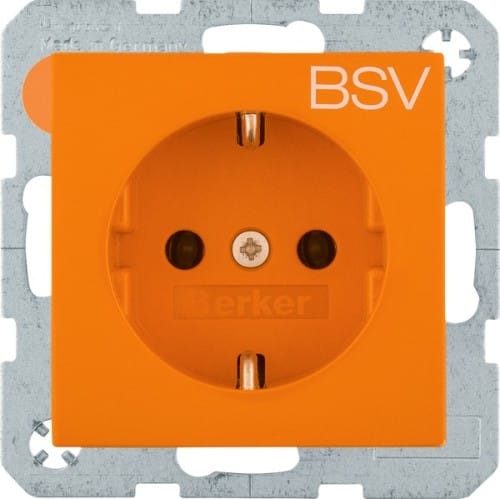 Berker Steckdose Schuko Aufdr.BSV,S.1 gl. or 47238917 - 47238917