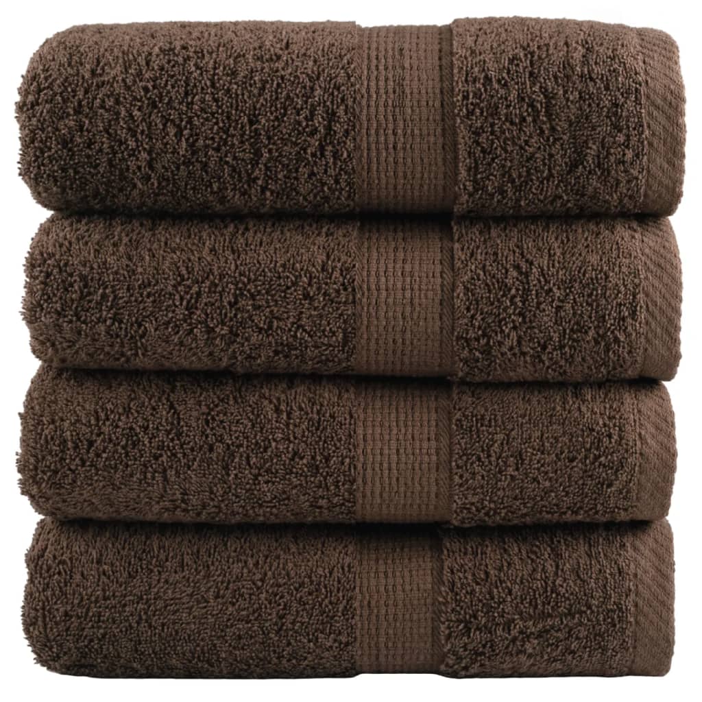 Premium-gästetücher Solund 4 Stk. Braun 30x50 Cm 600 G/m² Vidaxl