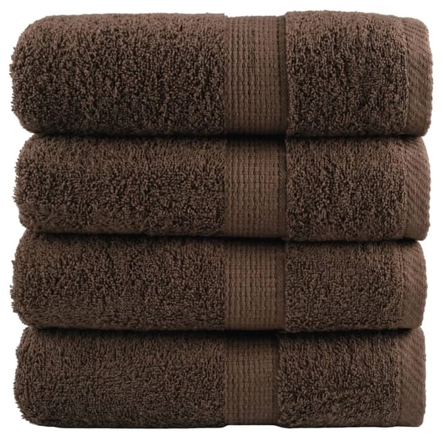 Premium-gästetücher Solund 4 Stk. Braun 30x50 Cm 600 G/m² Vidaxl