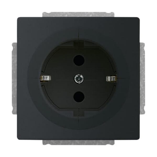 Busch-Jaeger Objektsteckdose schwarz matt 20 EUAB-885 - 2CKA002013A5410