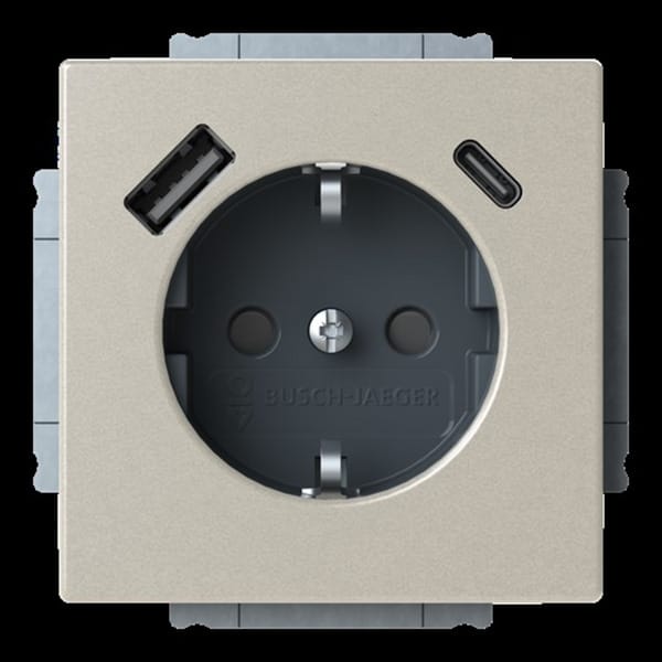 Busch-Jaeger SCHUKO Steckdose USB-A+C 20 EUCB2USBAC-866 - 2CKA002011A6314