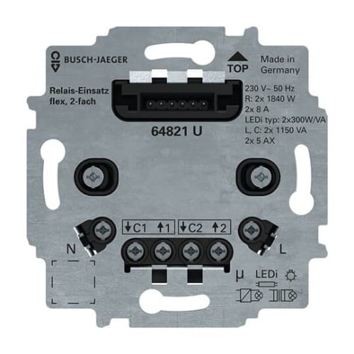 Busch-Jaeger Serienrelais-Einsatz flex 64821 U - 2CKA006800A3044