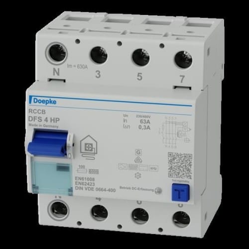Doepke FI-Schutzschalter 4p, 63A, 0.3A, TypB+ DFS4 063-4/0,30-HP - 09146805