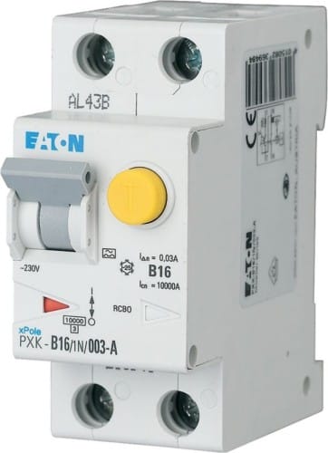 Eaton FI/LS-Kombischalter B 16A 1+N, 30mA PXK-B16/1N/003-F - 193528