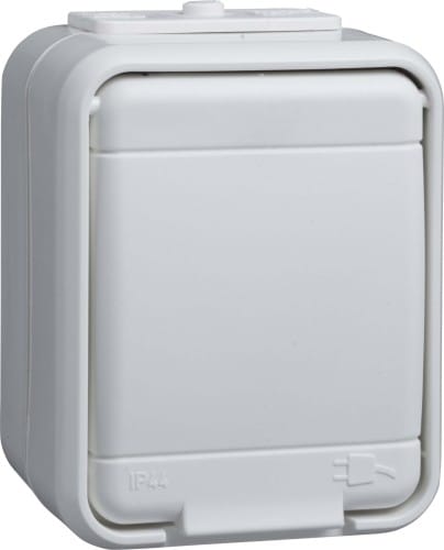 Elso Steckdose 1-fach AP reinweiß 445004 - 445004