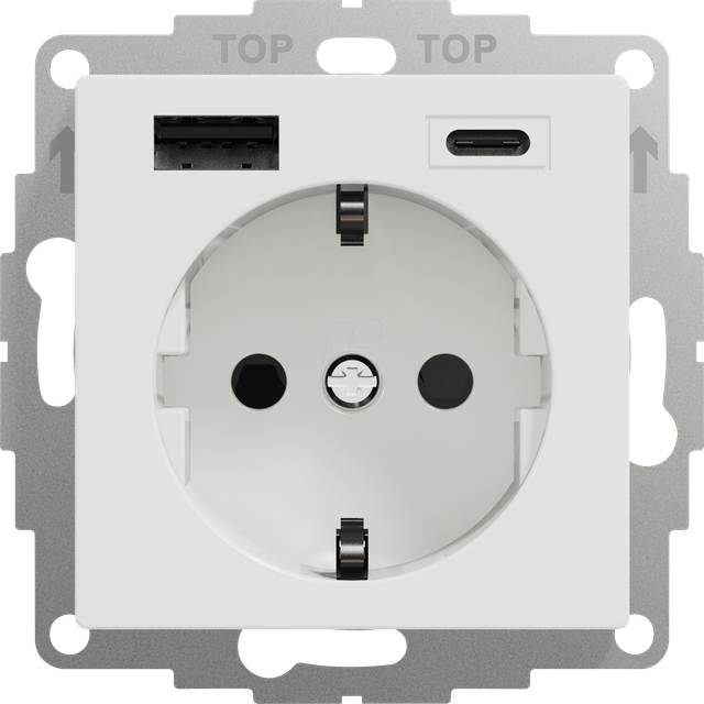 Elso Steckdose mit BRS und USB TypA+C 3ATPb Joy rws ELG365354 - ELG365354