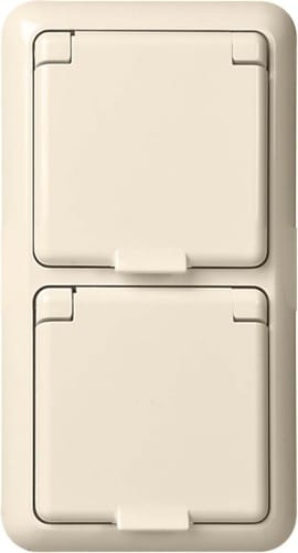 Elso UP-Steckdose 2-fach IP44 reinweiß 225414 - 225414