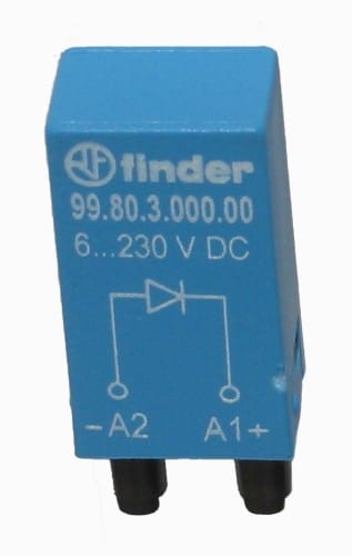 Finder Freilaufdiode 6..220VDC f.Fas. 94.82/83/84 99.80.3.000.00 - 9980300000