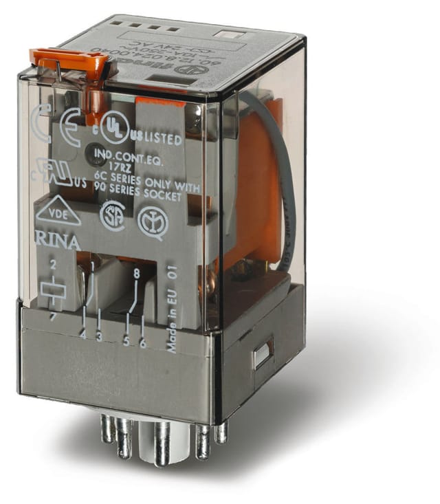 Finder Industrie-Steckrelais 10Af.Fas. 90.72/109 60.12.8.230.0040 - 601282300040