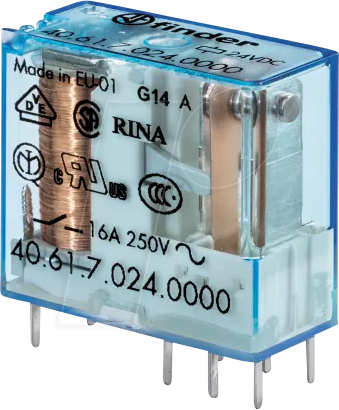 Finder Relais 1W, 16A 40.61.8.024.4000 - 406180244000