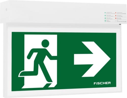 Fischer LED-Rettungszeichenleuchte EB 3/8h,18m,IP40 SKR-U383At2 - SKR-U383At2