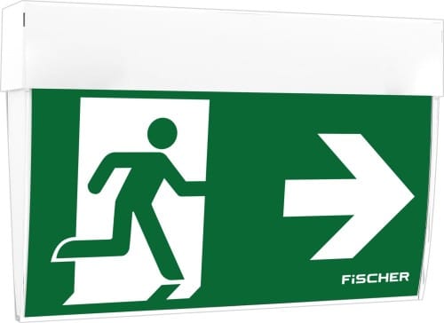 Fischer LED-Rettungszeichenleuchte EB 3/8h,27m,IP41 F1-U383AT2.V5 - F1-U383AT2.V5