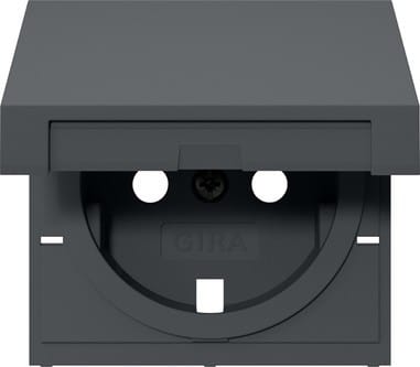Gira Abd. SCHUKO-Steckd. KD Anthrazit 492228 - 492228