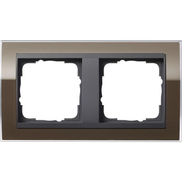 Gira Abdeckrahmen 2fach klar braun 0212768 - 0212768