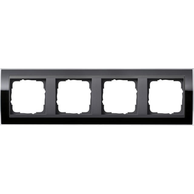 Gira Abdeckrahmen 4fach klar schwarz 0214738 - 0214738