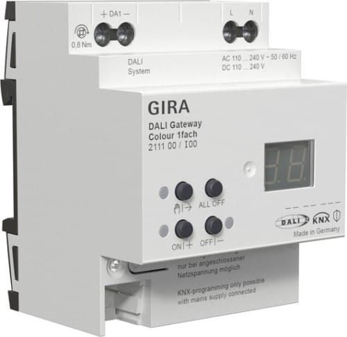 Gira DALI Gateway Colour 1f REG KNX Secure 211100 - 211100