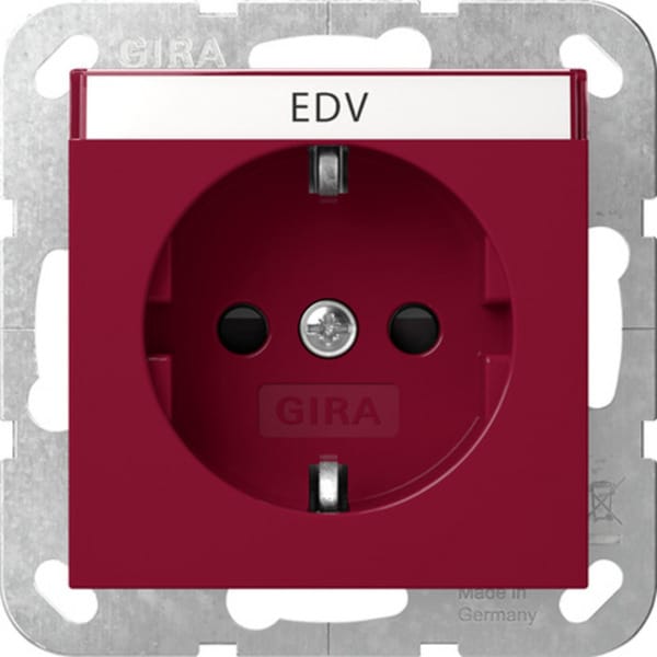 Gira SCHUKO-Steckd. BSF + SH System 55 Rot 4462108 - 4462108