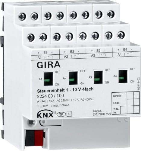 Gira Steuereinheit 1-10V 4fach Hand KNX 222400 - 222400