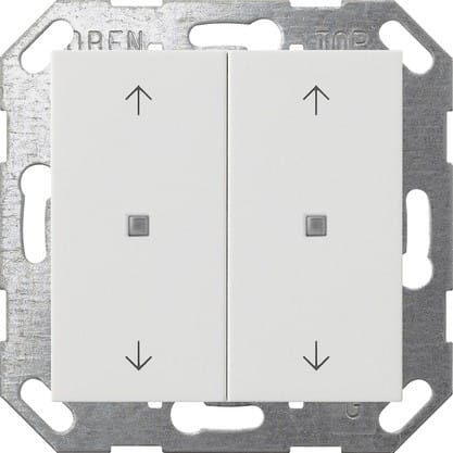 Gira Taster Wippe KNX, 2f, Reinweiß 517403 - 517403