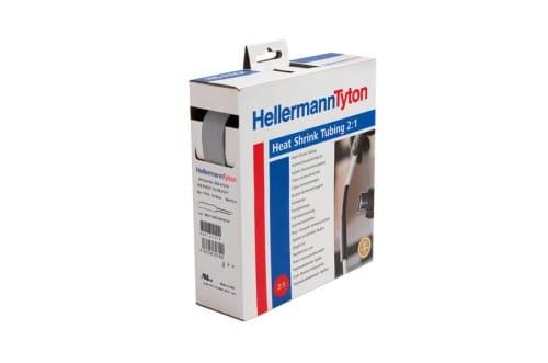 HellermannTyton Warmschrumpfschlauch 2:1 grau 5 m Rolle 300-32544(5) - 300-32544