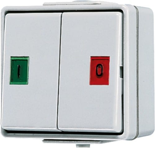 Jung Doppel-Taster 10AX 250V 2 Wechsler 639 W - 639W