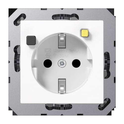 Jung FI-SCHUKO-Steckdose aws 16A 250V A 5520.30 WW - A5520.30WW