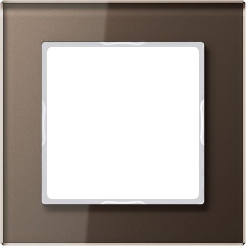 Jung Glasrahmen 1fach mokka waage-/senkrecht AC 581 GL MO - AC581GLMO