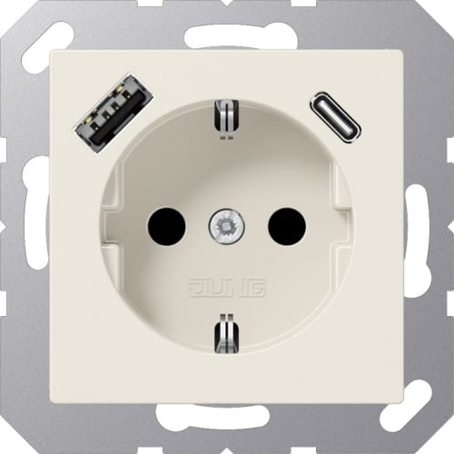 Jung SCHUKO Steckdose mit USB Typ AC A 1520-15 CA - A1520-15CA