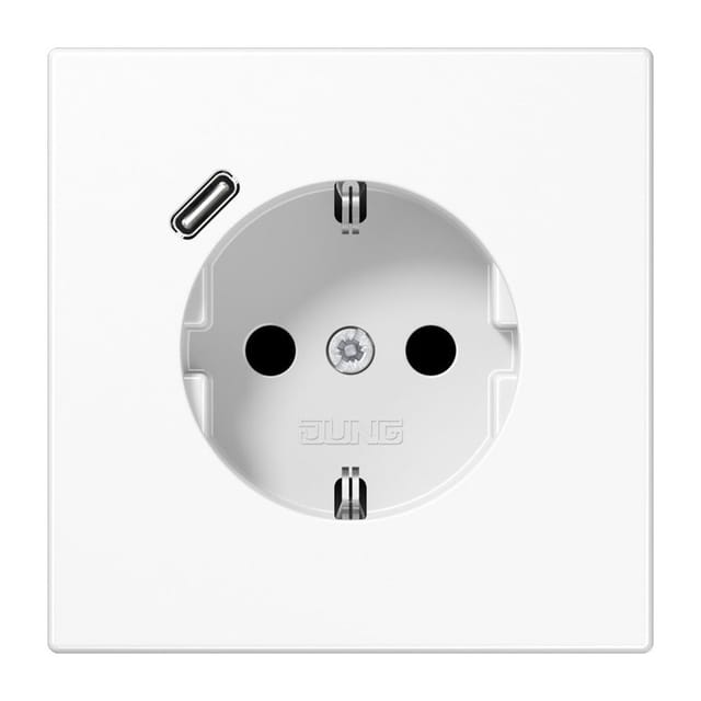Jung SCHUKO Steckdose mit USB Typ C LS 1520-18 WW - LS1520-18CWW