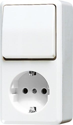 Jung SCHUKO-Steckdose 16A 250V 676 A WW - 676AWW