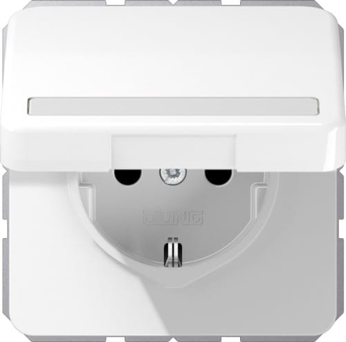 Jung SCHUKO-Steckdose 16A 250V Klappdeckel CD 1520 BFNAKL WW - CD1520BFNAKLWW