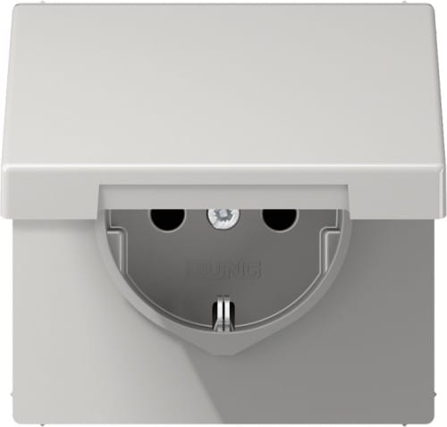 Jung SCHUKO-Steckdose 16A 250V Klappdeckel LS 1520 KL LG - LS1520KLLG