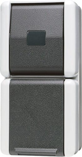 Jung SCHUKO-Steckdose 16A 250V mit Taster 871 W - 871W